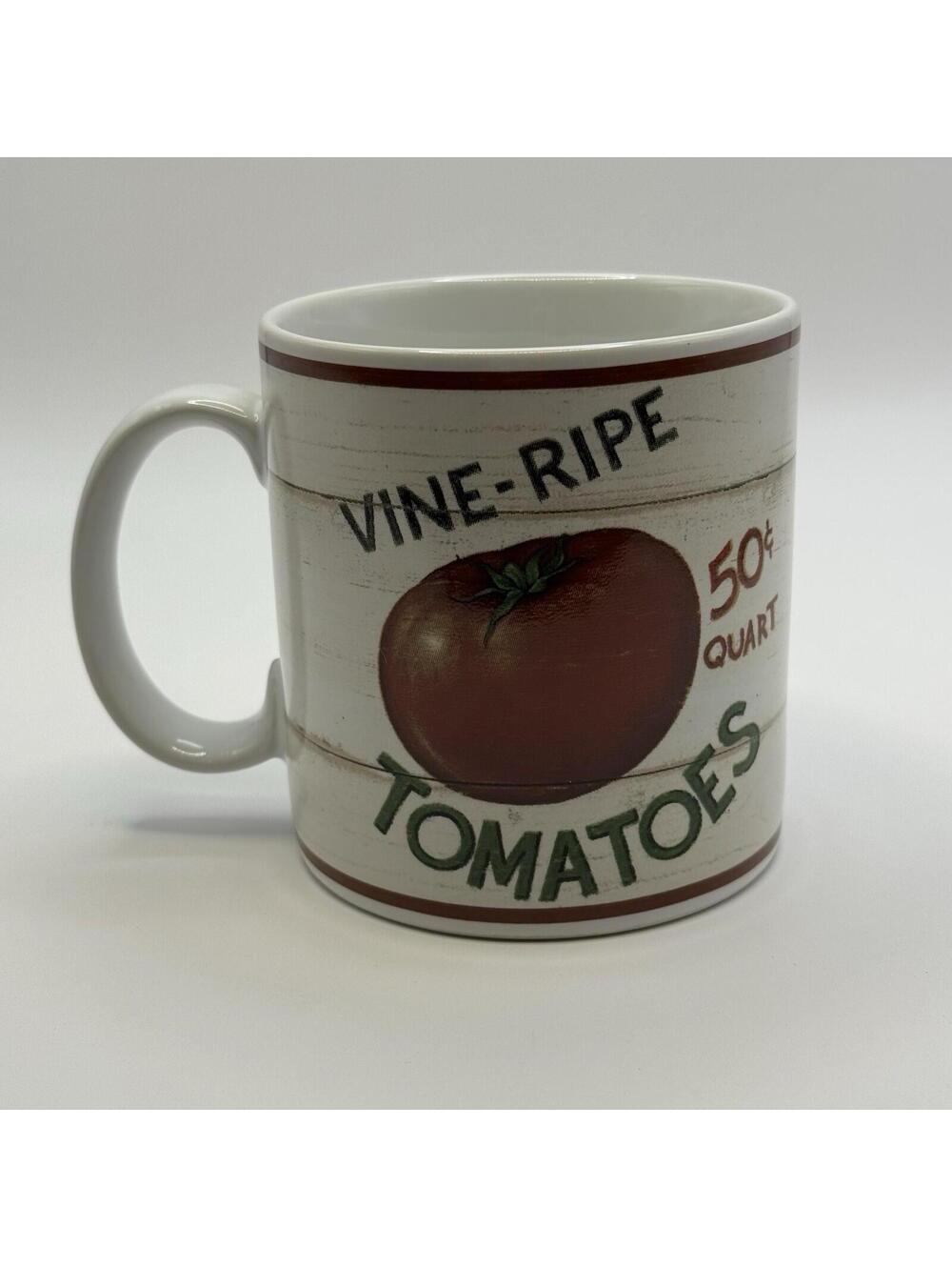 The Sakura Table Farmstand Vegetables Stoneware Tomato Mug Coffee Cup